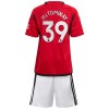 Koszulka Manchester United McTominay 39 Dziecięcy Domowe 2023-24 Koszulki Piłkarskie Krótki Rękaw